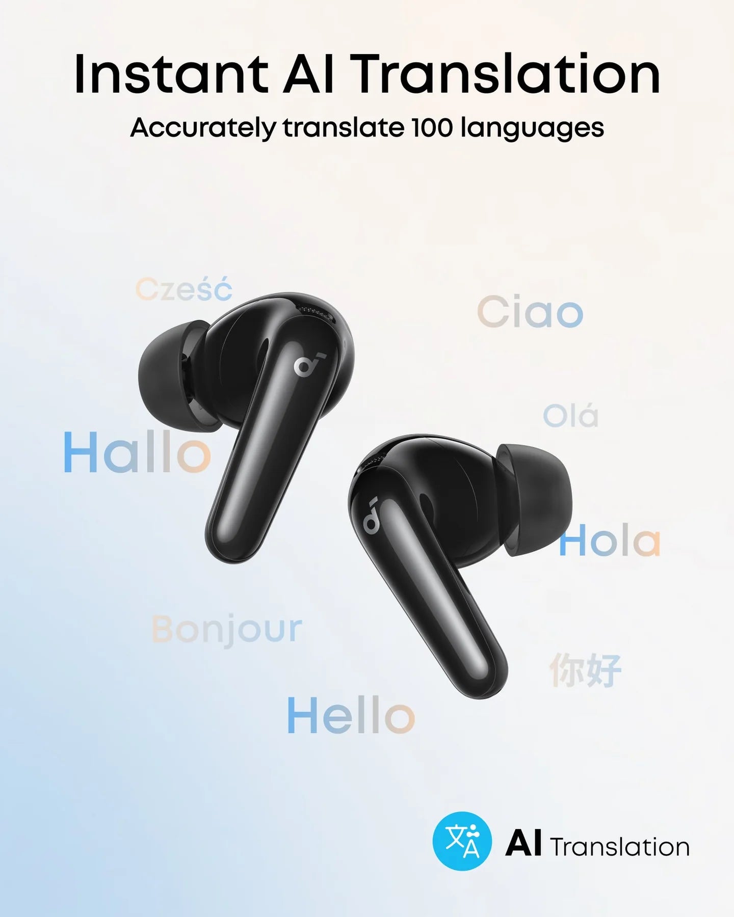 سماعات Soundcore R60i NC بترجمة فورية لأكثر من 100 لغة وعزل ضوضاء ذكي
