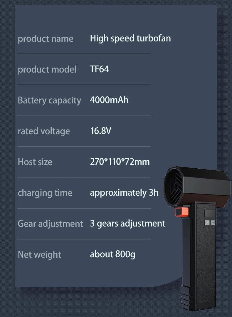 طارد هواء متعدد الوظائف مع ضوء LED و3 مستويات للسرعة  BOOSTER TF64