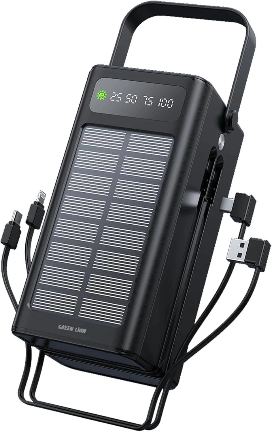 باور بانك شمسي 60000mAh متعدد المنافذ مع شحن سريع – Green Lion Solar X