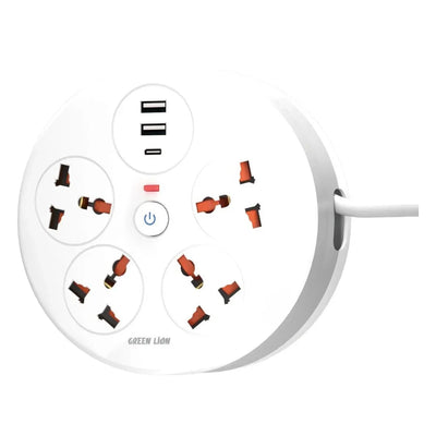محول كهربائي Green Lion Orbit 7 في 1 بسلك قابل للسحب 2.8 متر وUSB-C