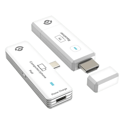 محول Powerology AIROMA اللاسلكي من USB-C إلى HDMI بدقة Full HD 1080P 60Hz ومدى 50 متر