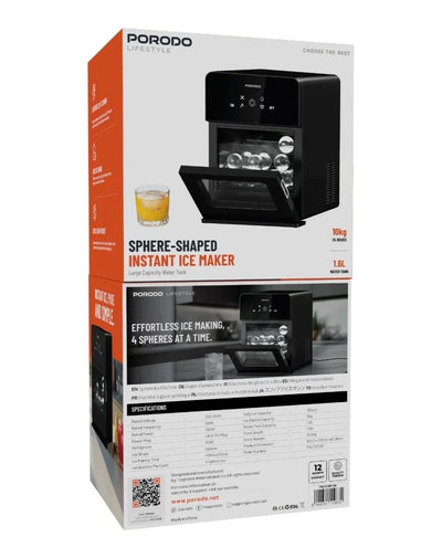 Porodo Sphere-Shaped Instant Ice Maker – PD-LFST058-BK