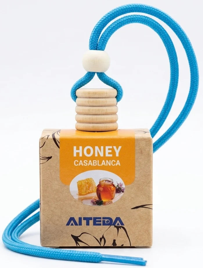 Hanging car air freshener with multiple scents