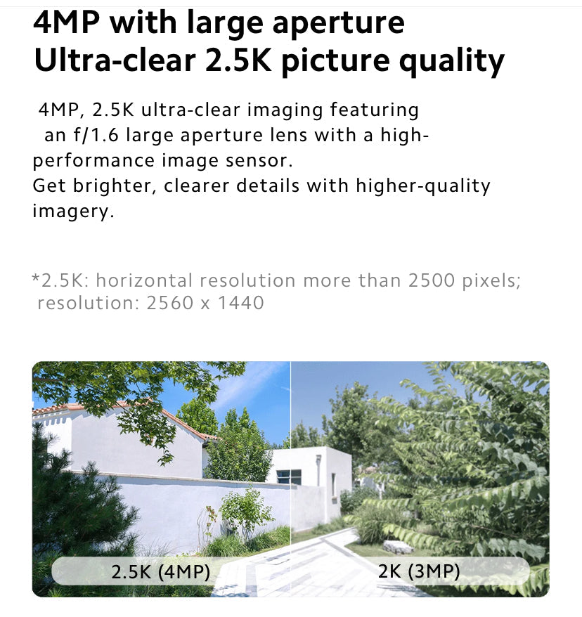 كاميرا خارجية بدقة صورة فائقة الوضوح 2.5K، أمان ذكي لظروف الطقس القاسية من Xiaomi