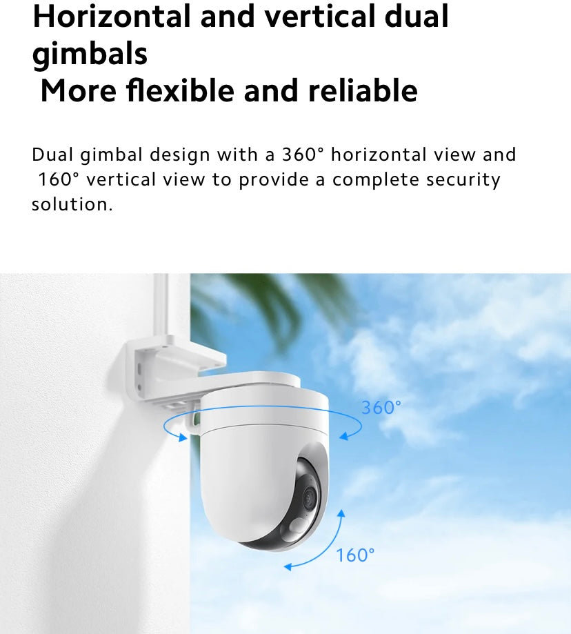 كاميرا خارجية بدقة صورة فائقة الوضوح 2.5K، أمان ذكي لظروف الطقس القاسية من Xiaomi