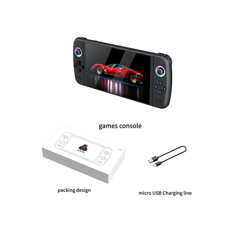 جهاز الألعاب المحمول SJGAM M27 بشاشة 7 بوصة IPS – أكثر من 30 محاكي ألعاب مع بطارية 3000mAh