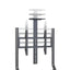 Swivel Metal TV Stand with four lockable wheels and a modern design for offices and homes
