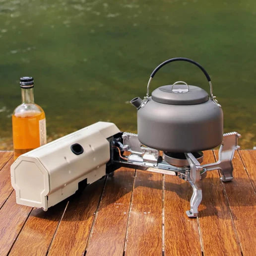 موقد غاز قابل للطي سهل الحمل مناسب للتخييم والنزهات في الهواء الطلق