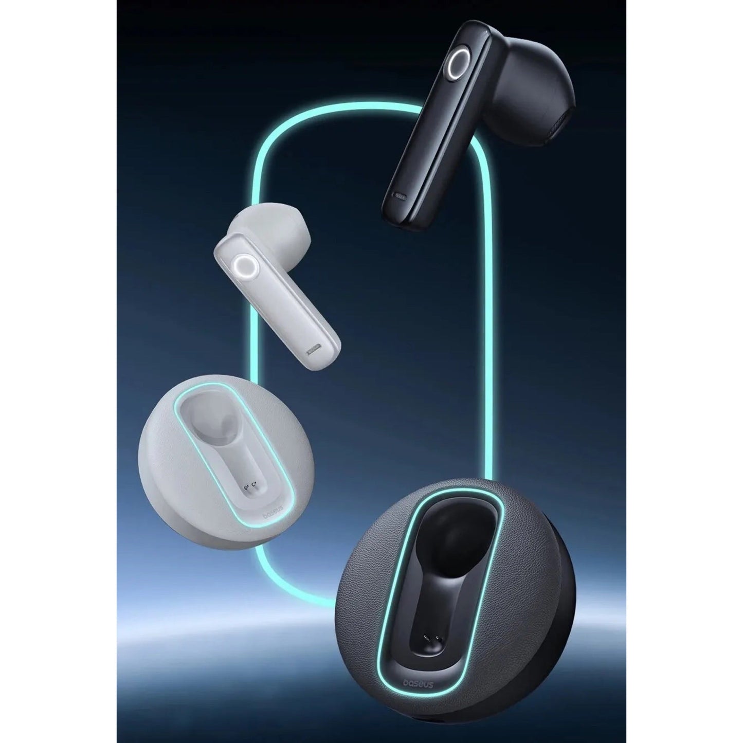 Single Sided Wireless Headphone Bluetooth 5.3 Dual Mic Handsfree Earphone Solar Charging TWS Driving Sports Earphones