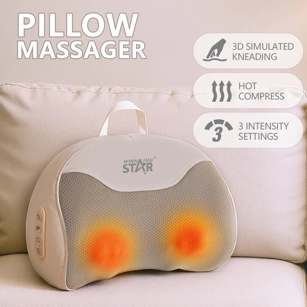 مخدة تدليك للرأس مع خاصيه الحرارة و3 مستويات من WINNG STAR