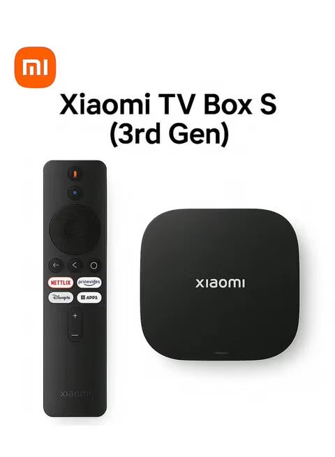 شاومي Mi Box S الجيل الثالث – مشغل وسائط ذكي 4K متوافق مع Google Tv لتحويل التلفاز إلى ذكي