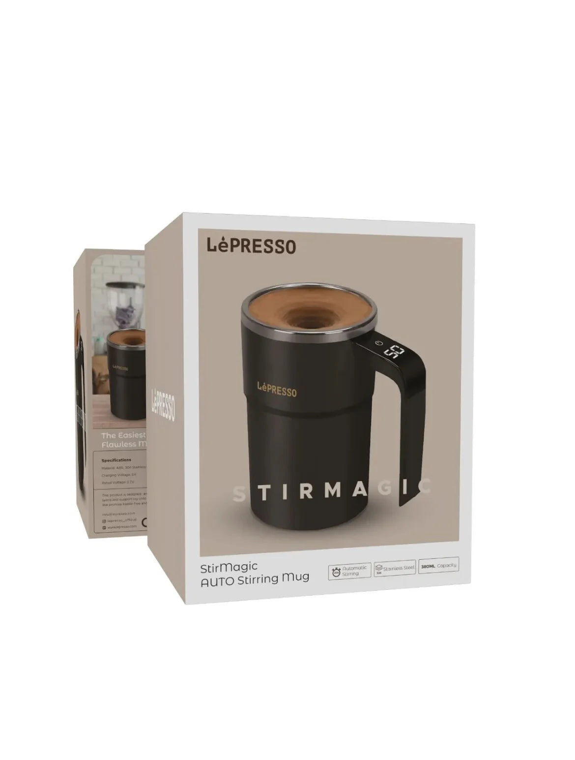 كوب التحريك الذاتي من LePresso – سعة 380 مل