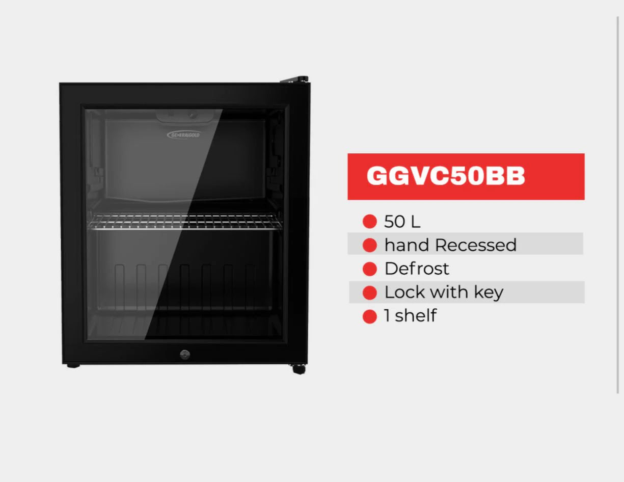 generalgold gg c50bb ثلاجة المشروبات الشفافة سعة 50 لتر