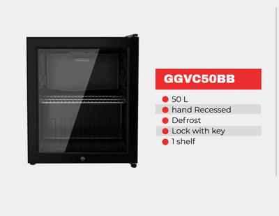 generalgold gg c50bb ثلاجة المشروبات الشفافة سعة 50 لتر
