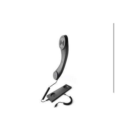 سماعة هاتف كلاسيك Porodo Retro Handset USB-C مع مايك عزل ضوضاء – تصميم مكتبي أنيق