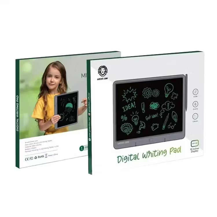لوحة كتابة رقمية LCD من Green Lion مقاس 15 بوصة