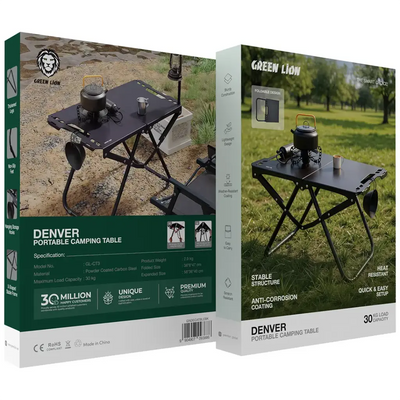 Green Lion Portable Foldable Camping Table