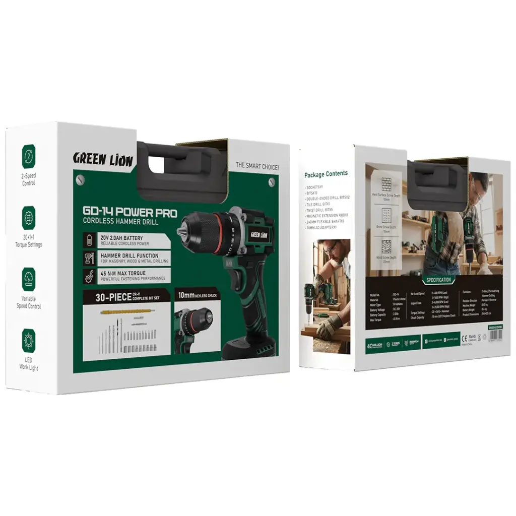 Green Lion GD-14 Power Pro Cordless Electric Hammer