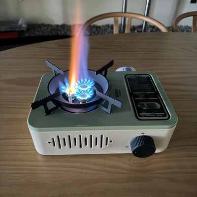 Portable Mini Camping Gas Stove with Strong Flame, Butane Operated