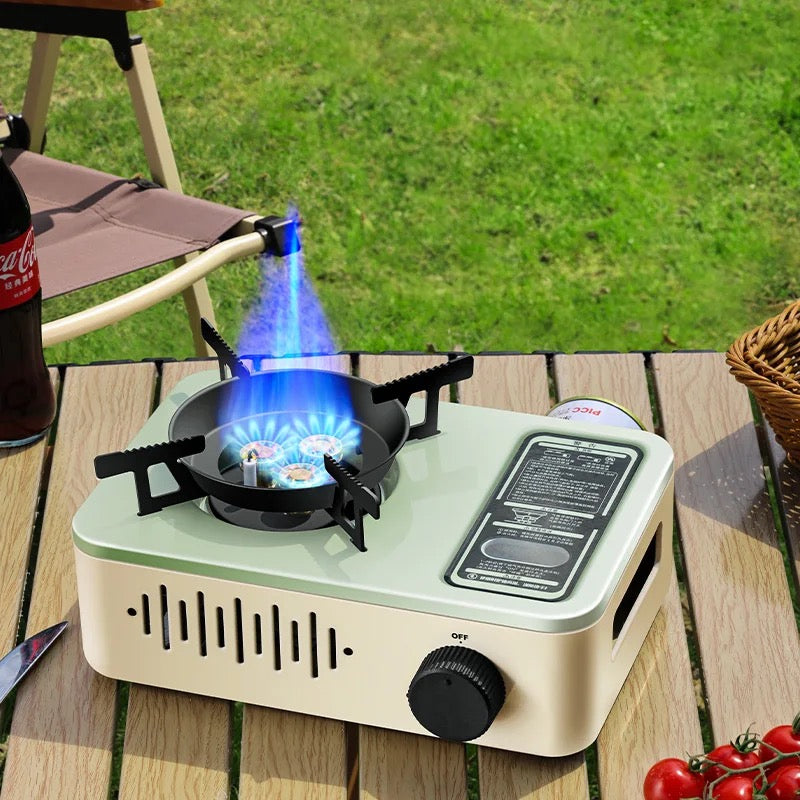 Portable Mini Camping Gas Stove with Strong Flame, Butane Operated