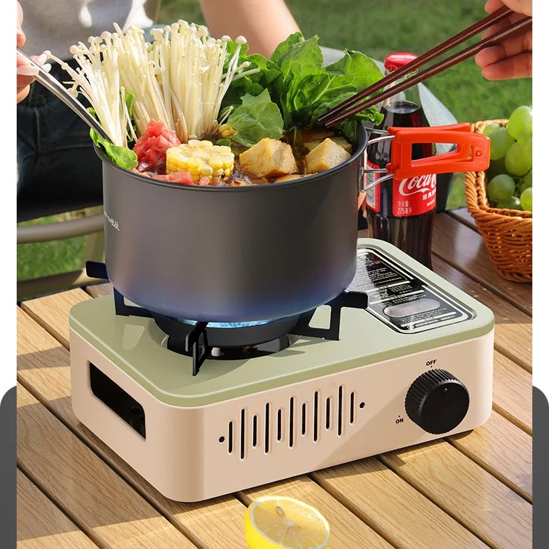 Portable Mini Camping Gas Stove with Strong Flame, Butane Operated