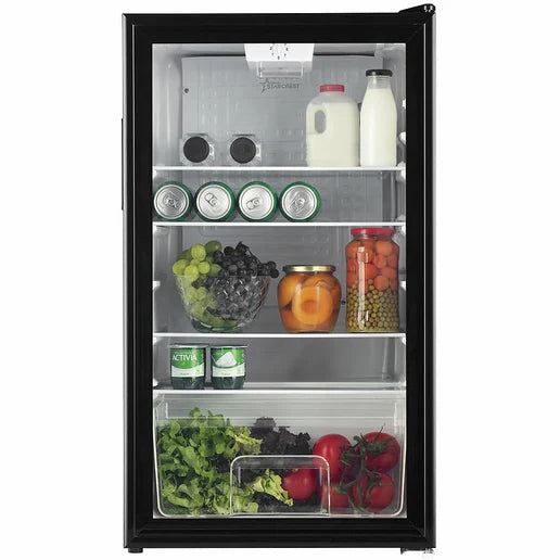 ثلاجة للمشروبات– سعة 73 لتر، باب زجاجي، لون أسود من DLC