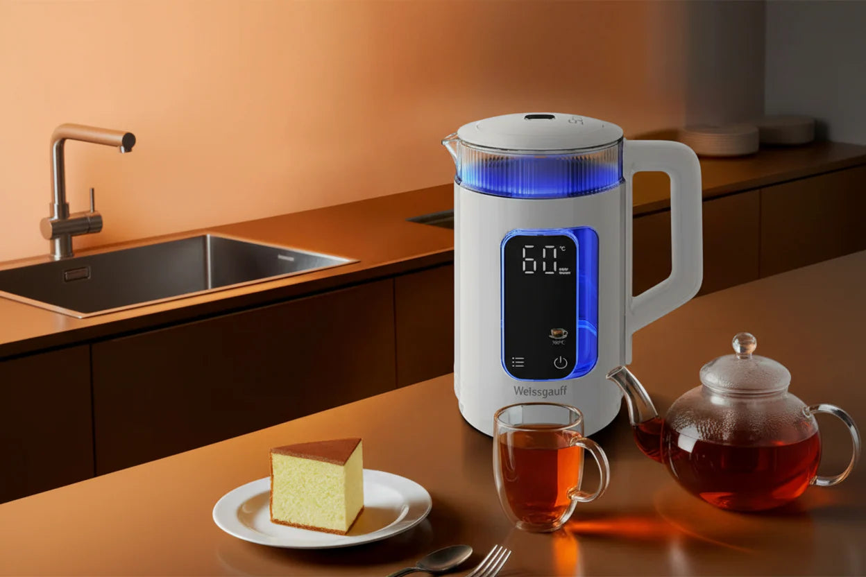 غلاية كهربائية بسعة 1.5 لتر – تحكم باللمس وضبط حرارة من 40 إلى 100° مئوية من Winning Star