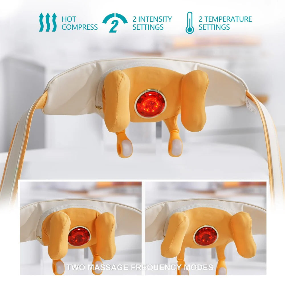 جهاز مساج الرقبة والكتفين بالحرارة بالأشعة تحت الحمراء مزدوج الوظيفة، متعدد الاستخدامات من Winning Star
