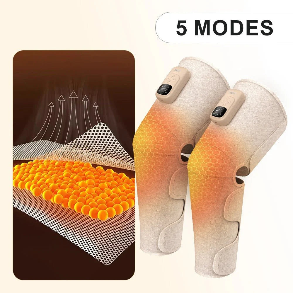 Winning Star Cordless Portable Heat and Vibration Knee and Thigh Massager for Joint and Muscle Pain Relief