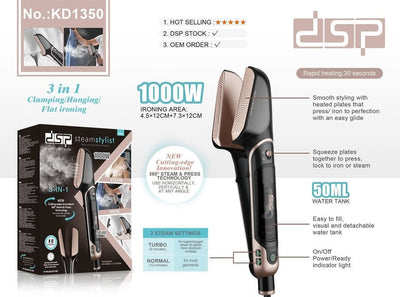 Multi-function Steam Iron with Lint Remover and Extra Water Tank from DSP