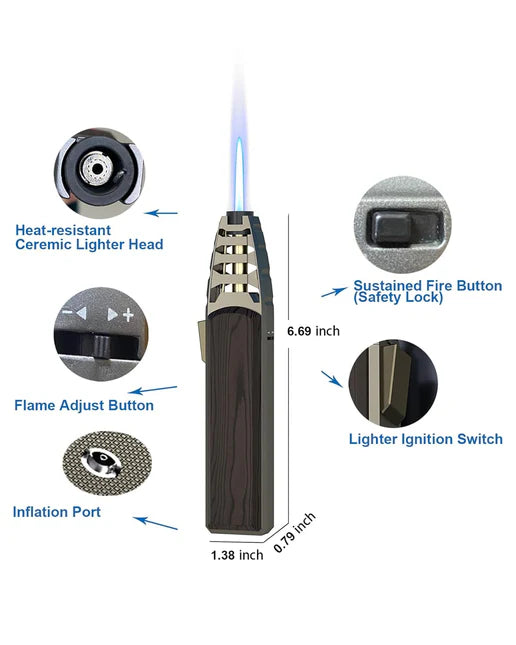 ولاعة متعدده الاستخدامات مقاومة للرياح مع لهب قابل للتعديل