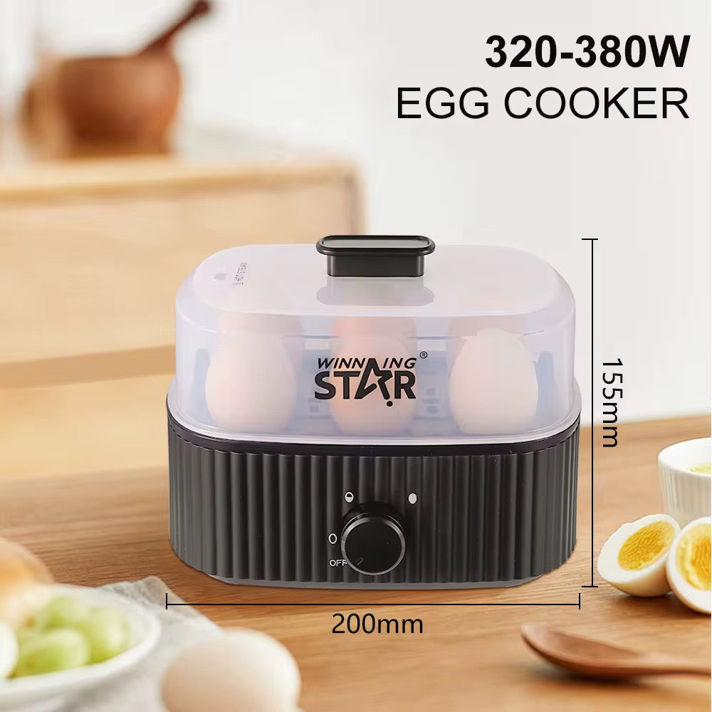 جهاز كهربائي لطهي البيض، طبقة واحدة، سعة 6 بيضات من Winning Star