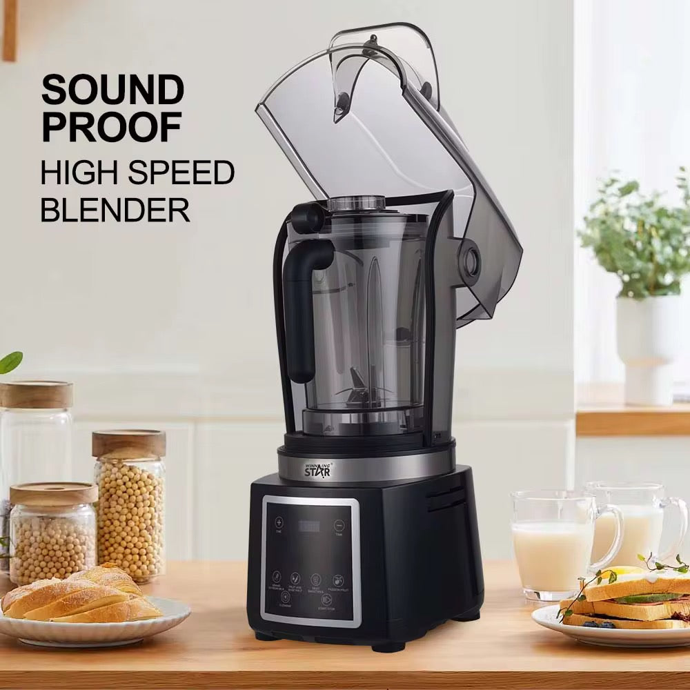 خلاط عملاق متعدد الوظائف بقدرة 800 واط، سعة 2 لتر، تصميم عازل للصوت من WINNING STAR