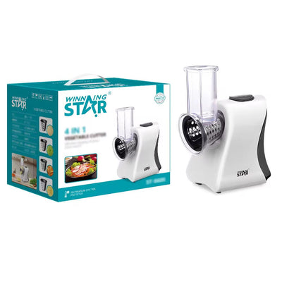 ماكينة تقشير وتقطيع سلطة وخضروات كهربائية 4 في 1 متعددة الوظائف من WINNING STAR