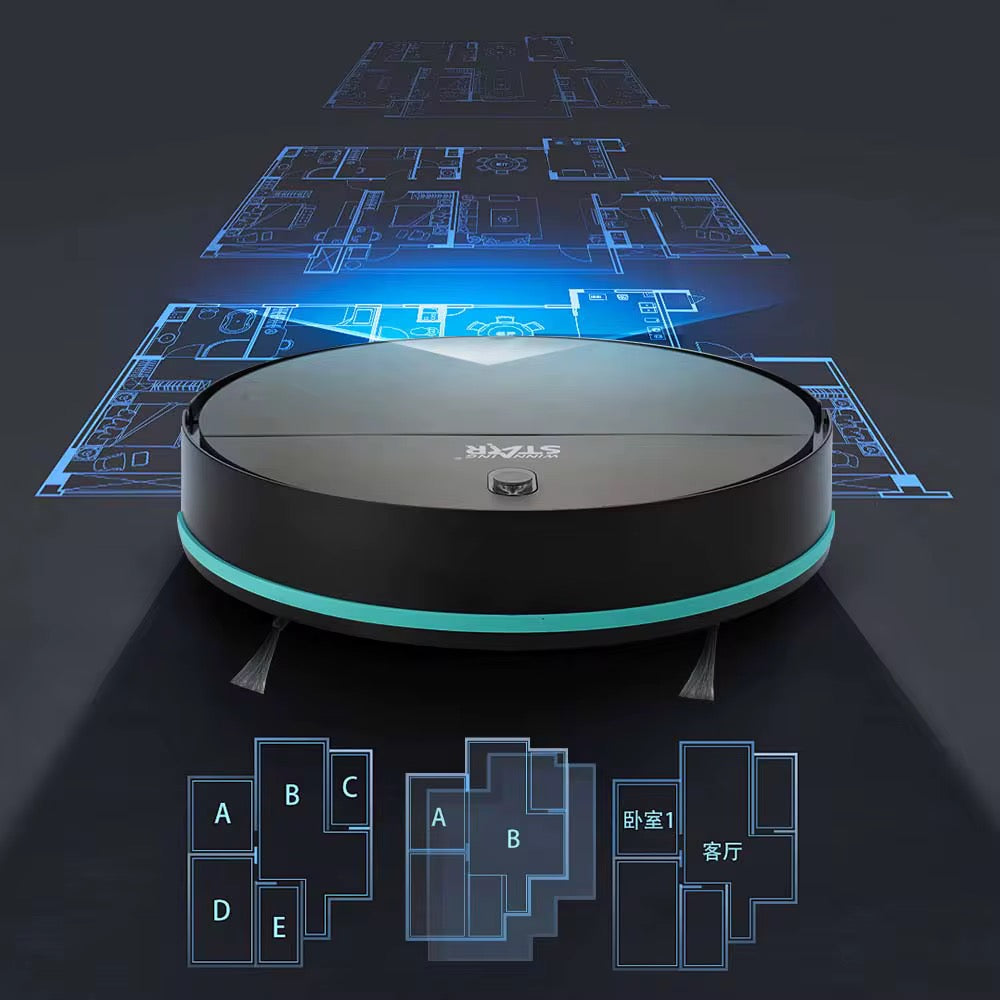 روبوت كهربائي منزلي لاسلكي للشحن وإزالة الغبار والمسح مع منافذ USB من WINNING STAR