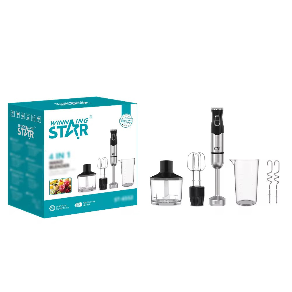 مجموعة خلاط كهربائي 4 في 1 متعددة الوظائف لتحضير الطعام والخضروات واللحوم من Winning Star