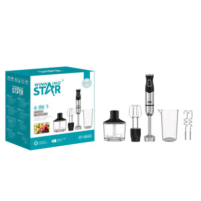 مجموعة خلاط كهربائي 4 في 1 متعددة الوظائف لتحضير الطعام والخضروات واللحوم من Winning Star