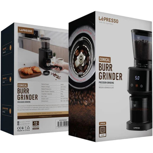 مطحنة قهوة كهربائية مخروطية وسعة 275 جرام من Lepresso