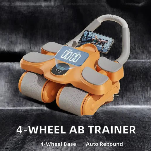 جهاز تمارين البطن الأوتوماتيكي بعجلات رباعية – للتخسيس وتقوية العضلات في المنزل