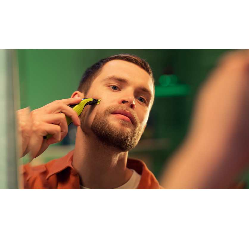 OneBlade تشذيب، تحديد، حلاقة اللحية دون تهيّج البشرة من Philips