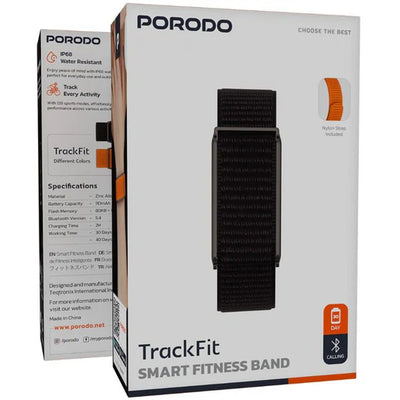 سوار اللياقة الذكية Porodo – بطارية تدوم حتى 30 يومًا، مراقبة صحية شاملة، مقاوم للماء بمعيار IP68 من Porodo