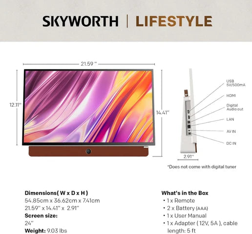 تلفزيون محمولة مع بطارية  Skyworth