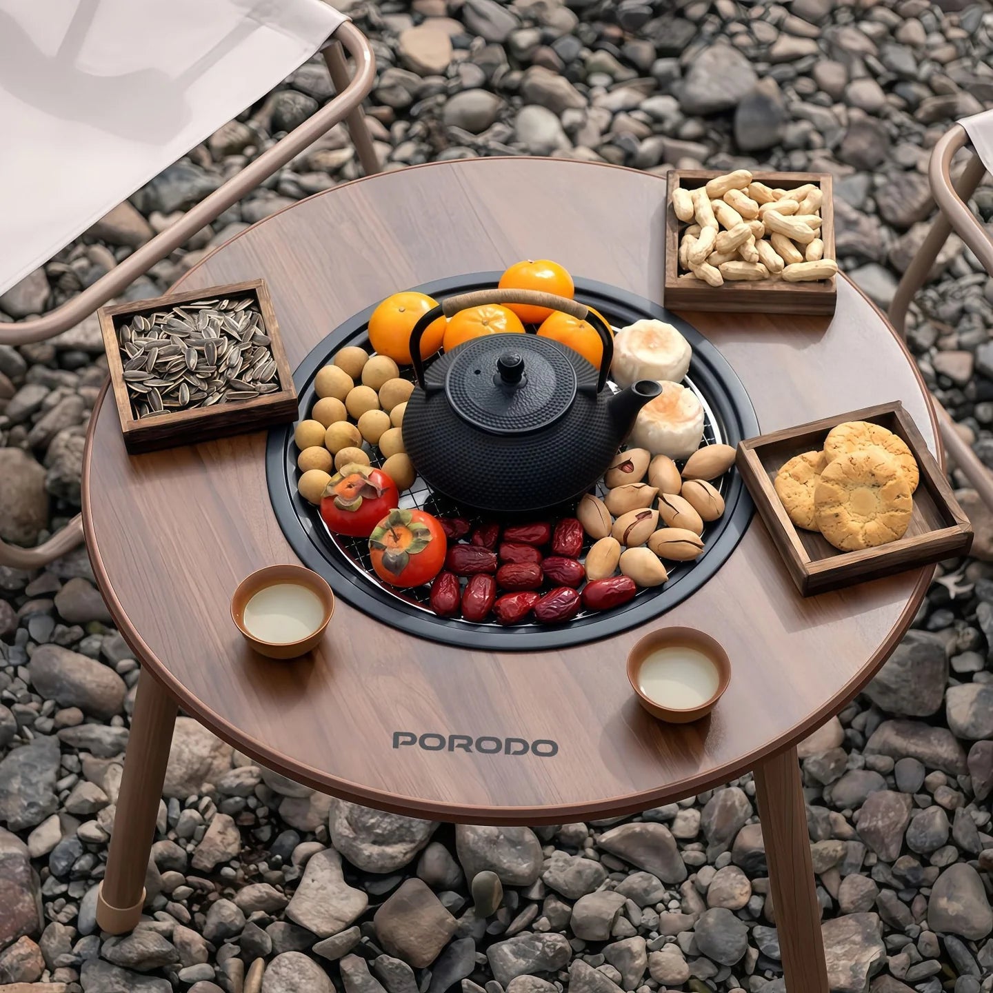 طاولة شواء خارجية متعددة الاستخدام