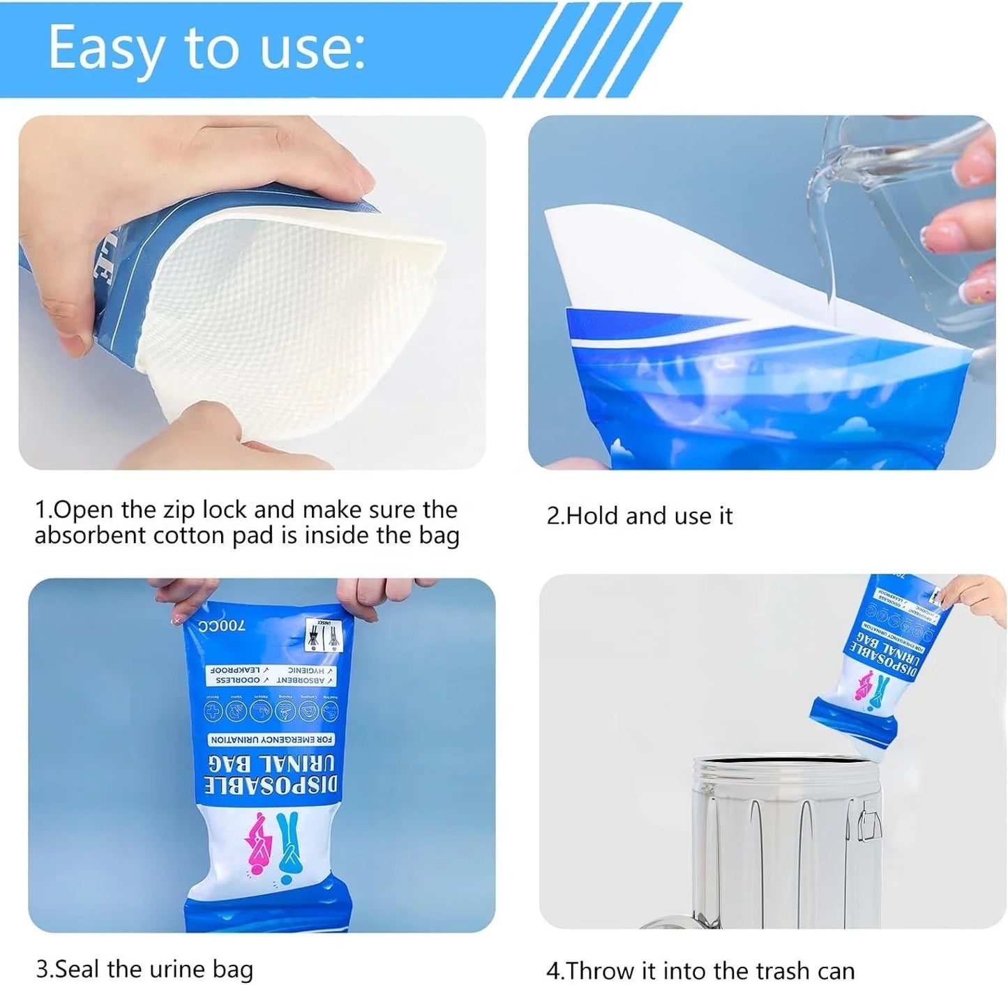 كيس البول لحالات الطوارئ ..  عدد 3 قطع