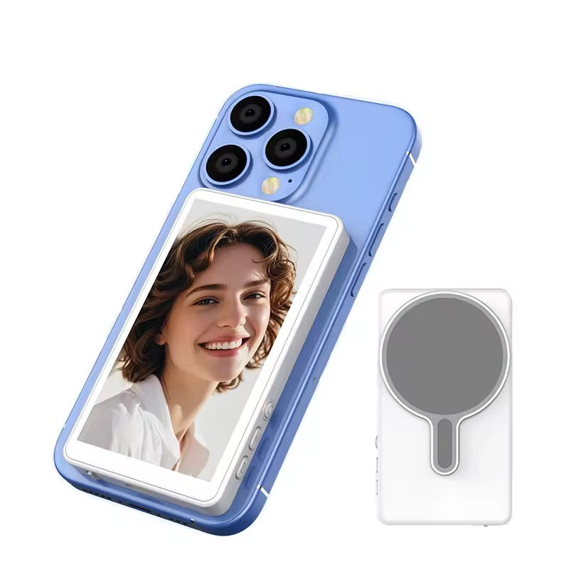 شاشة Vlog سيلفي مغناطيسية مع شاشة عرض LCD كبيرة لهواتف iPhone