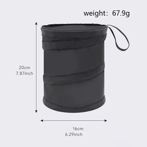 حقيبة قمامة قابلة للطي للسيارة صغيرة محمولة، أنيقة وعملية