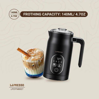 Lepresso Milk Frother with 270ml Heating Capacity and 140ml Frothing Capacity