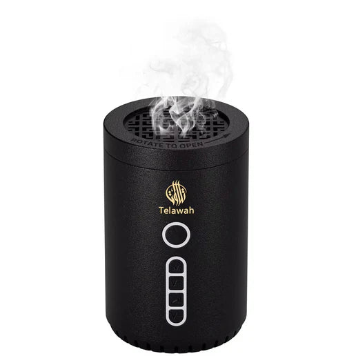 مبخرة فحم إلكترونية مدمجة مع مشغل قرآن كريم بتصميم مميز