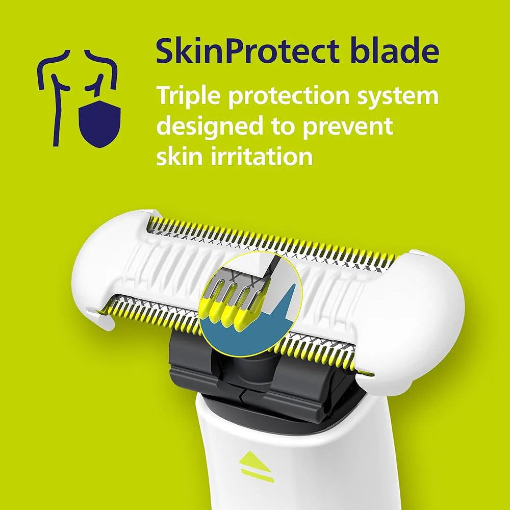 مكينة حلاقة OneBlade لتشذيب وحلاقة المناطق الحساسة للرجال والنساء من Philips