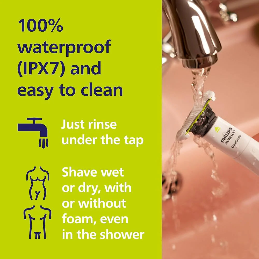 مكينة حلاقة OneBlade لتشذيب وحلاقة المناطق الحساسة للرجال والنساء من Philips
